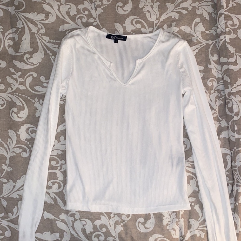 YMI white long sleeve shirt, NWOT